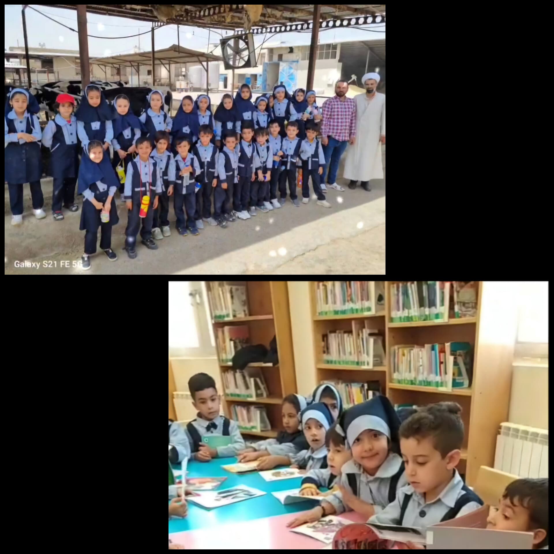 گردش علمی(بازدید از کتابخانه_بازدید از دامداری)